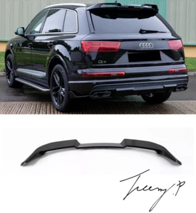 Audi Q7 4M SQ7 S Line Rear Roof Boot Wing Spoiler Lip Gloss Black 2016-2019 - Picture 1 of 4