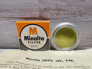 New Old Stock Minolta F43.0mm Screw Mount N5 Y48 filter made in Japan - Picture 1 of 5
