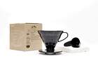 Hario V60 Coffee Dripper Set (Transparent Black) - Includes 40 Filter Papers