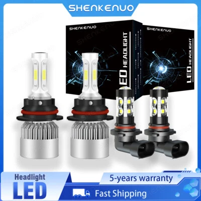 For Mercury Mountaineer 1999-2001 - 6000K LED Headlight Hi/Lo+Fog Light Bulbs - Image 1 of 4