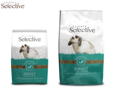 SUPREME SCIENCE SELECTIVE PREMIUM ADULT RABBIT FOOD FEED BAG PELLET NUGGETS