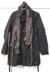 Vintage Chilli Pepper Jacket Fringe, Frilly, Raggedy, Boho, Size UK8 - Picture 1 of 12