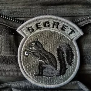 TOP SECRET SQUIRREL ARMY TACTICAL SWAT HOOK PATCH ACU DARK EMBROIDERED - Picture 1 of 4