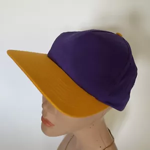 Gorra de béisbol Snapback con visera plana dorada púrpura blanco liso para hombres Hip Hop ECU - Imagen 1 de 8