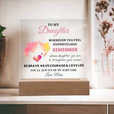 To My Daughte Acrylic Square Plaque Gifts Mother Daughter Gifts for Daughter