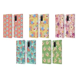 HEAD CASE DESIGNS WHIMSICAL FLOWERS LEATHER BOOK CASE FOR SAMSUNG PHONES 2 - Picture 1 of 11