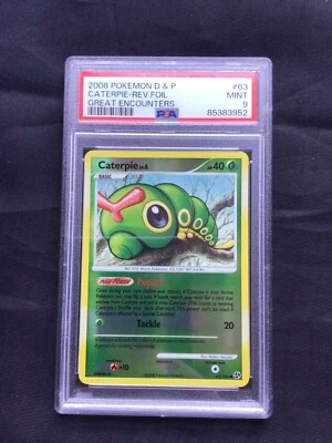 Pokemon Cards: Great Encounters Reverse Holo: Caterpie 63/106 PSA 9 - Image 1 of 4