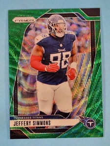 2024 Panini Prizm GREEN WAVE Jeffery Simmons Tennessee Titans #282 - Picture 1 of 2