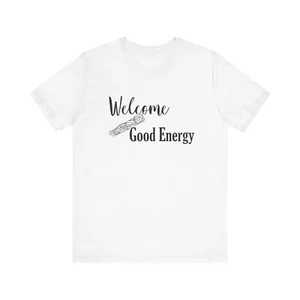 Sage Smudge Good Energy Unisex Tee, Meditation Shirt, Positive Vibes Top, - Picture 1 of 18