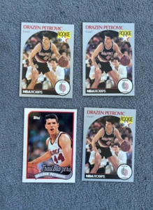 DCC: 1990 Topps NBA Hoops Drazen Petrovic 4-card lot Rookie RC #248 125 NM-MT+ - Picture 1 of 2