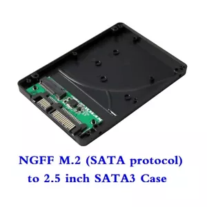 M.2 NGFF Sata3 SSD to 2.5 Inch SATA Adapter Card Hard Disk Case Enclosure Box - Picture 1 of 10