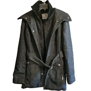 Giacca donna Guess chic bianca e nera con zip e cintura taglia S - Foto 1 di 16