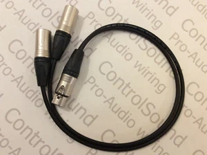 XLR Splitter Cable Y Lead Neutrik Van Damme Starquad 1mtr Free Delivery - Picture 1 of 6