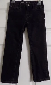 Girl's Black Gap Kids Denim Jeans Size 5 Regular Adjustable Waist Girls Straight - Picture 1 of 5