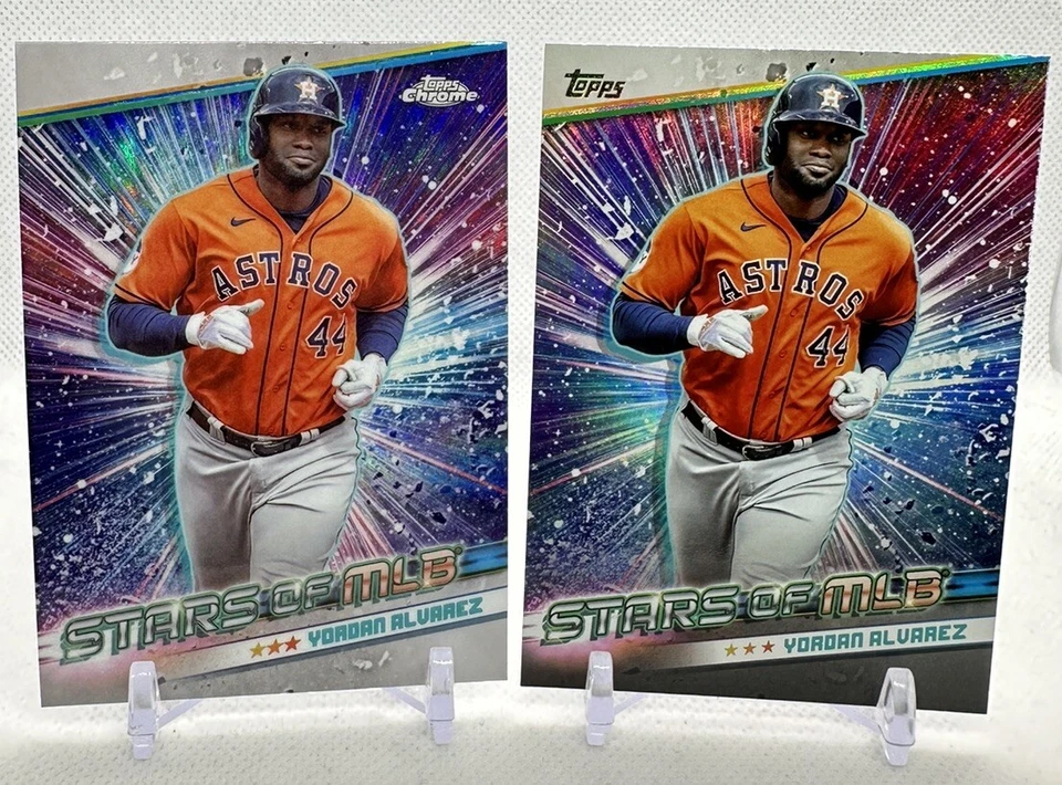 Yordan Alvarez 2024 Topps Series 1 #SMLB-8 & #CSMLB-8 Stars of MLB Astros Lot - Image 1 of 2