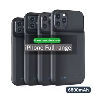 6800mAh Akku Ladegerät Hülle Powerbank für iPhone 15 14 13 12 11 Ladecover - Bild 1 von 27