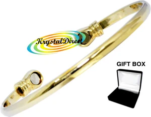 Magrelief B20 Bangle Gold Colour Round Narrow medium size - Picture 1 of 1