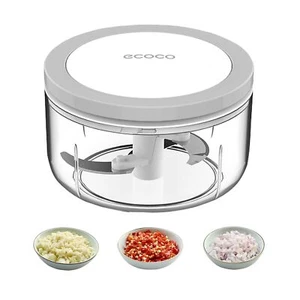 Manual Food Chopper Vegetable Chopper 550ml Garlic Mincer Hand Pull String Onion - Picture 1 of 6