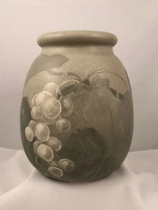 Weller Eocean Ware Pottery Vase, Grapes, Art Nouveau, Matte Finish, 1900 - Picture 1 of 12