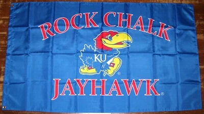 Kansas Jayhawks 3'x5' Flag Banner - Image 1 of 4