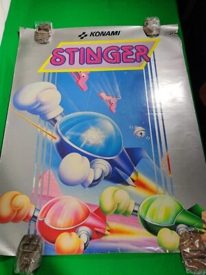 Original Nintendo 1987 Stinger Konami Poster - 28x22 Vintage NES Promo Art  - Image 1 of 4