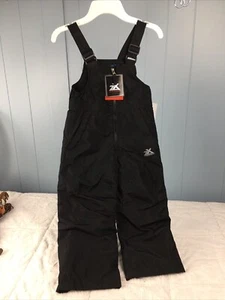 ZeroXposur Comfort Fit Snow Pants / Bibs Child’s XS 4/5 Black Polyester New NWT - Picture 1 of 15