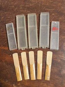 Vintage Rico Clarinet Reeds -Used- Original Reed Guard Cases - 60s /70s - Picture 1 of 5
