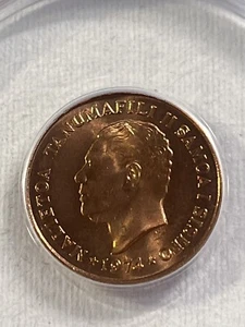 1974 Samoa 2 Sene Coin Graded MS 66 RD by ANACS - Picture 1 of 4