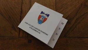 Altes freundliches Menü der Feuerwehr "D’Hazebrouck - Sainte Barbe 1988" BE - Bild 1 von 6