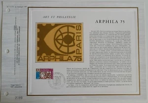 CFA Feuillet CEF 1er jour 15 Soie 1974 Arphila Art et Philatélie - Bild 1 von 1