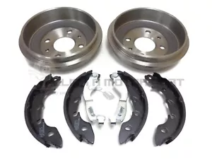 Rear 2 Brake Drums And Shoes Set For Fiat 500 1.2 2011-2014 - Picture 1 of 1