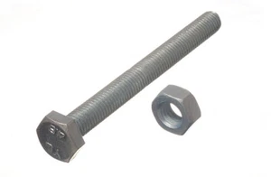240 X Set Bulloni Esagonali 4.8 Grado M10 100mm BZP Placcato Zinco Tempo - Foto 1 di 1