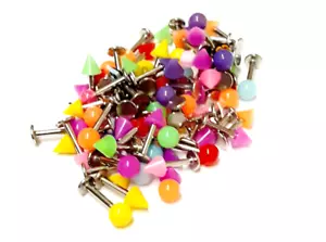 Labret Kinnbolzen mit Acryl 5 mm 14 Stärke 5/16" Stahl - 10er Mix - Bild 1 von 3