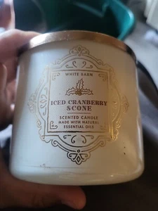 Bath & Body Works ICED CRANBERRY SCONE CANDLE 3-Wick Large 14.5 oz Jar NEW - Picture 1 of 2