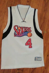 Vintage Chris Webber 4 basketball Philadelphia Sixers 76ers Jersey  - Picture 1 of 3