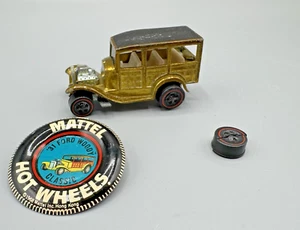 Hot Wheels Vintage Redline 1968 Classic '31 Ford Woody Gold/White Interior Badge - Picture 1 of 10