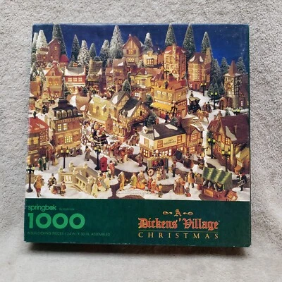 Rompecabezas Springbok Department 56 Dickens Village 1994 1000 piezas Foto 1 de 4