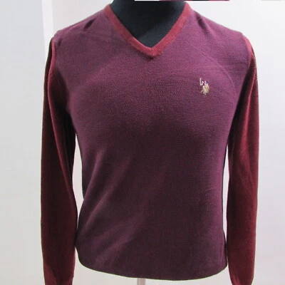 U.S. Polo Assn  men's Cotton V Neck Jumper Chest 38/40 M UK Sku 7242 - Image 1 of 4