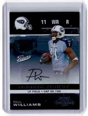 2007 Playoff Contenders Rookie Ticket Auto Paul Williams RC Auto Tennessee - Image 1 of 2
