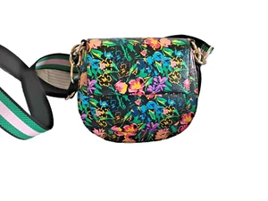 Ted Baker Parcell Floral Flirty Texture Branded Webbing Satchel/Crossbody Bag - Picture 1 of 7