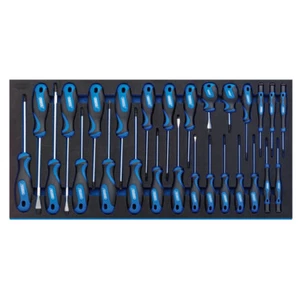 Juego de destornilladores de agarre suave Draper 63406 27 piezas con cajón completo bandeja de inserción de EVA - Imagen 1 de 1