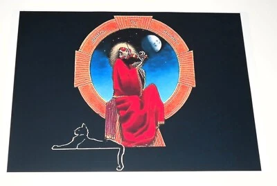 Grateful Dead Jerry Garcia / Bob Weir "Blues for Allah" 1975 Cat Poster 19"x13" - Image 1 of 2