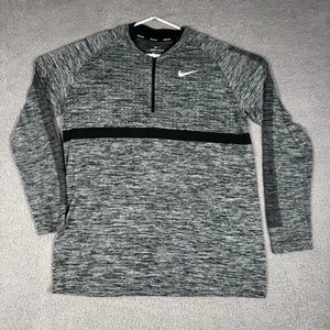 Nike Golf Dri Fit Maglia 1/2 Zip Pullover Camicia in Grigio Nero Colori Uomo XL - Foto 1 di 6