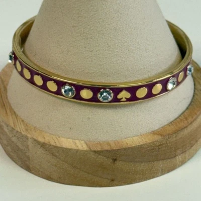 Brazalete Brazalete Kate Spade Spot The Spade Borgoña Esmalte Estrás Foto 1 de 3