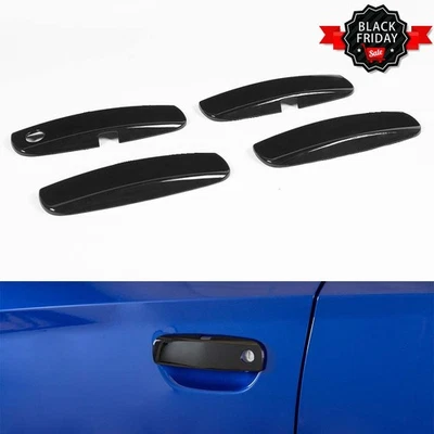 4pcs GLOSS BLACK Exterior Door Handles COVERS TRIM FOR Dodge Charger 2010-19 ABS Foto 1 de 4