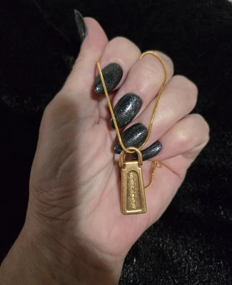 Rebecca Minkoff, Collar con Cremallera Dorado, Cadena de 16 pulgadas Foto 1 de 4