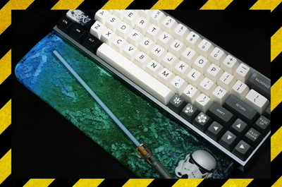 Star Wars Custom Handmade Resin Wrist Rest Lightsaber Stormtrooper (NO Keyboard) - Image 1 of 4