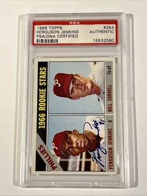 1966 Topps Ferguson Jenkins Rookie Signed / Auto.  PSA/DNA - Image 1 of 3