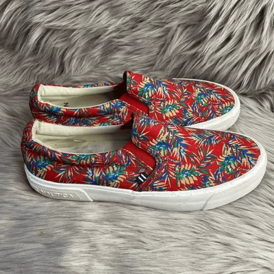 Nautica Red Tropical Slip On Sneakers Womens Size 7.5 - Image 1 of 4