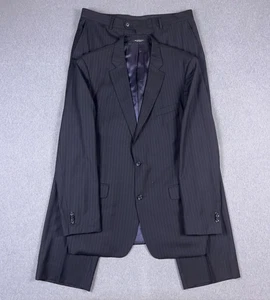 Tuta uomo John Varvatos 44L / 38x32 gessato lana spina di pesce Bedford - Foto 1 di 19